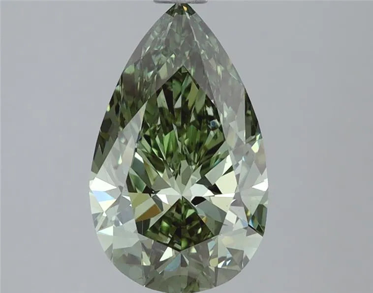 1.59ct Pear Lab Grown Diamond (Colour Fancy Vivid Green, Clarity VS1, IGI Certified)