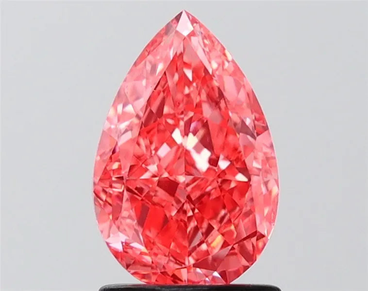1.59ct Pear Lab Grown Diamond (Colour Fancy Vivid Pink, Clarity VS1, IGI Certified)
