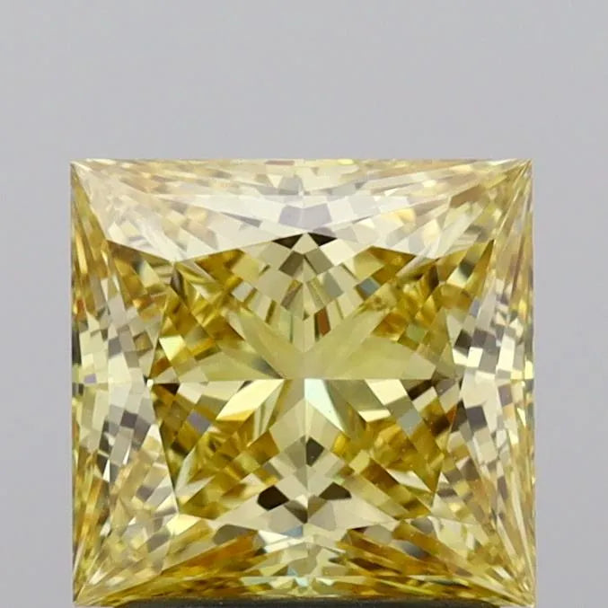 1.59ct Princess Lab Grown Diamond (Colour Fancy Intense Yellow, Clarity VS1, IGI Certified)