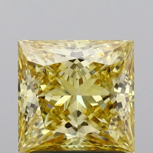1.59ct Princess Lab Grown Diamond (Colour Fancy Intense Yellow, Clarity VS1, IGI Certified)