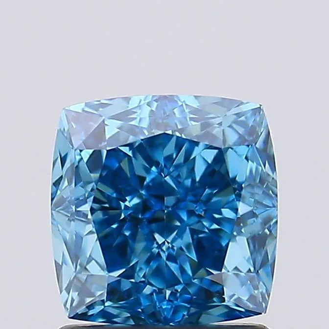 1.60ct Cushion modified Lab Grown Diamond (Colour Fancy Vivid Blue, Clarity VVS2, IGI Certified)