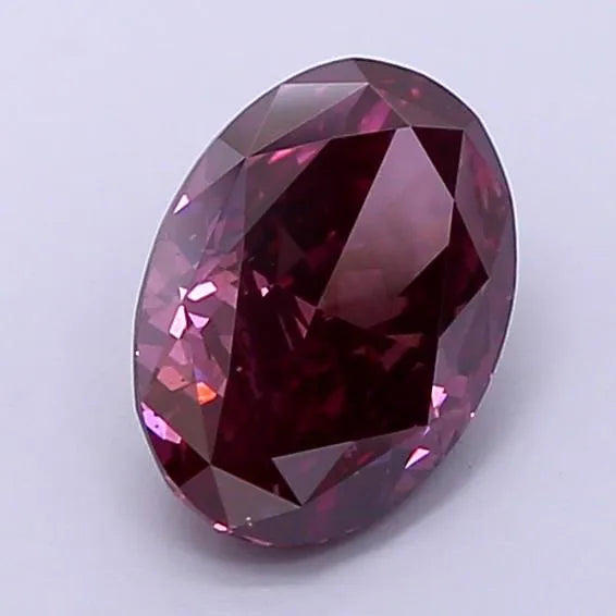 1.60ct Oval Lab Grown Diamond (Colour Fancy Deep Pink, Clarity VS2, IGI Certified)