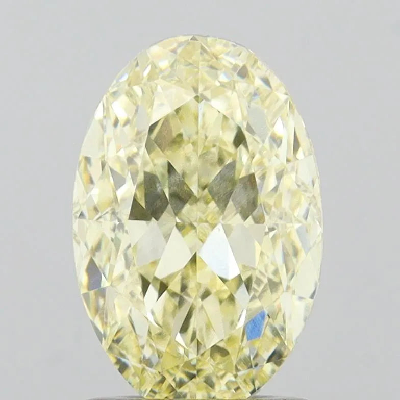 1.60ct Oval Lab Grown Diamond (Colour Fancy Light Yellow, Clarity VVS2, IGI Certified)