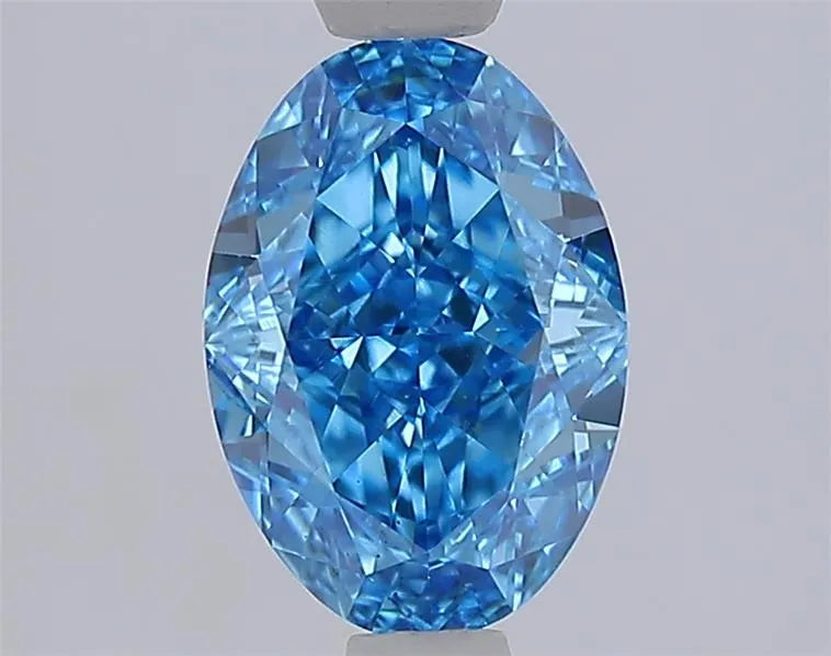 1.60ct Oval Lab Grown Diamond (Colour Fancy Vivid Blue, Clarity VS1, IGI Certified)