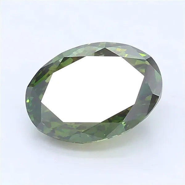 1.60ct Oval Lab Grown Diamond (Colour Fancy Vivid Green, Clarity VS1, IGI Certified)
