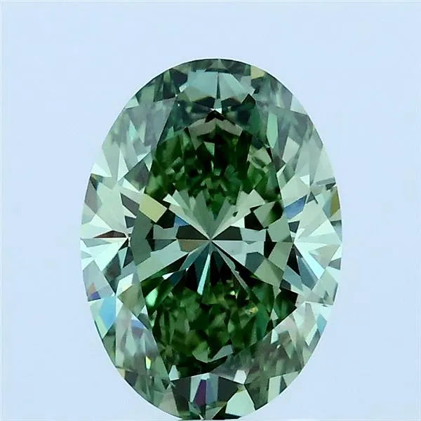 1.60ct Oval Lab Grown Diamond (Colour Fancy Vivid Green, Clarity VS1, IGI Certified)