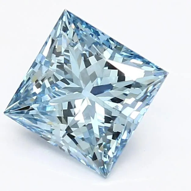 1.60ct Princess Lab Grown Diamond (Colour Fancy Vivid Blue, Clarity VS1, IGI Certified)