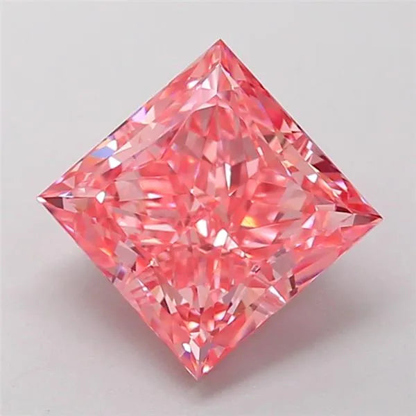 1.60ct Princess Lab Grown Diamond (Colour Fancy Vivid Pink, Clarity VVS2, IGI Certified)