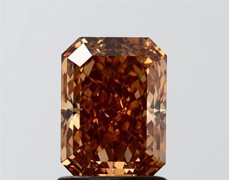 1.60ct Radiant Lab Grown Diamond (Colour Fancy Light Brown, Clarity VVS2, IGI Certified)