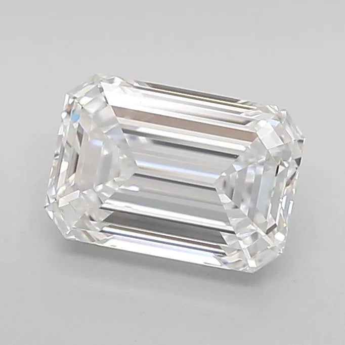 1.61ct Emerald Lab Grown Diamond (Colour D, Clarity IF, Cut EX, IGI Certified)
