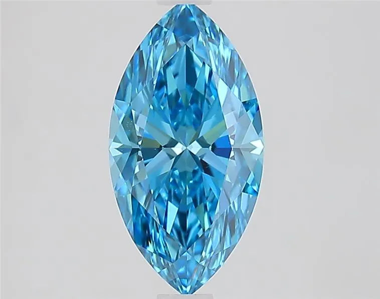 1.61ct Marquise Lab Grown Diamond (Colour Fancy Vivid Blue, Clarity VVS2, IGI Certified)