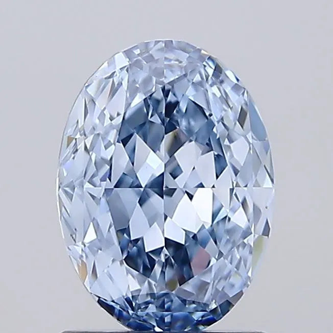1.61ct Oval Lab Grown Diamond (Colour Fancy Vivid Blue, Clarity VVS2, IGI Certified)