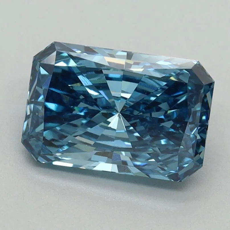 1.61ct Radiant Lab Grown Diamond (Colour Fancy Vivid Blue, Clarity VVS2, IGI Certified)
