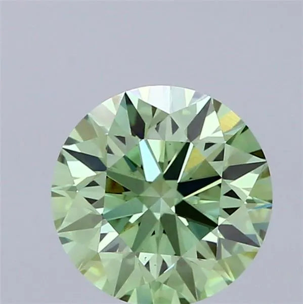 1.61ct Round Lab Grown Diamond (Colour Fancy Vivid Green, Clarity VS1, Cut EX, IGI Certified)