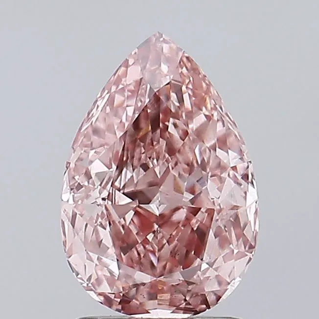 1.62ct Pear Lab Grown Diamond (Colour Fancy Intense Pink, Clarity VS2, IGI Certified)