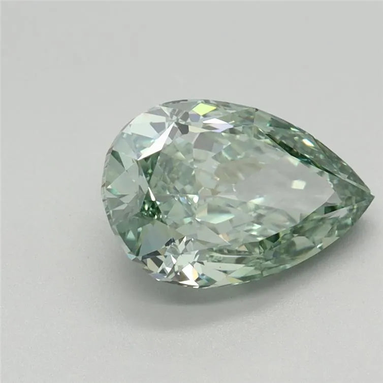 1.62ct Pear Lab Grown Diamond (Colour Fancy Vivid Green, Clarity VVS2, IGI Certified)
