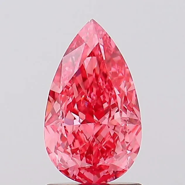 1.62ct Pear Lab Grown Diamond (Colour Fancy Vivid Pink, Clarity VS2, IGI Certified)