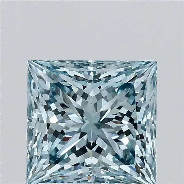 1.62ct Princess Lab Grown Diamond (Colour Fancy Intense Blue, Clarity VS1, IGI Certified)