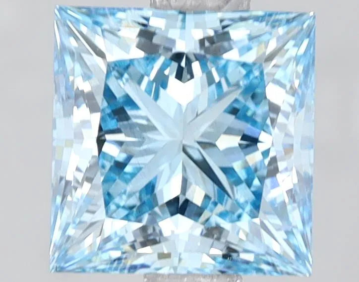 1.62ct Princess Lab Grown Diamond (Colour Fancy Vivid Blue, Clarity VS2, IGI Certified)