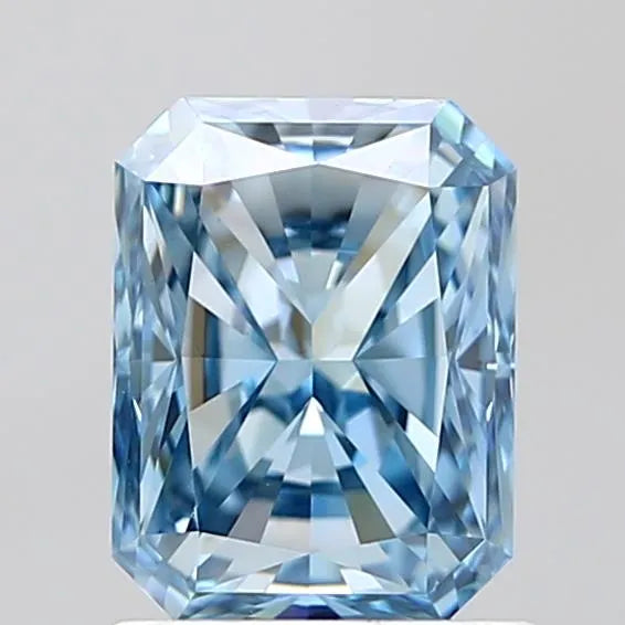 1.62ct Radiant Lab Grown Diamond (Colour Fancy Vivid Blue, Clarity VVS2, IGI Certified)