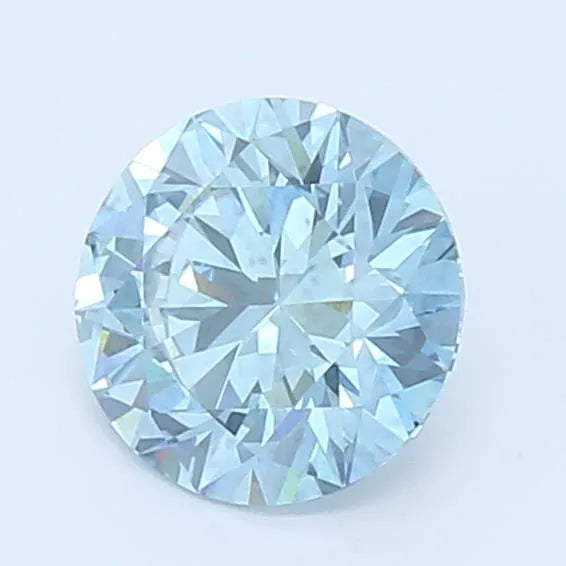 1.62ct Round Lab Grown Diamond (Colour Fancy Vivid Blue, Clarity VS2, Cut ID, IGI Certified)