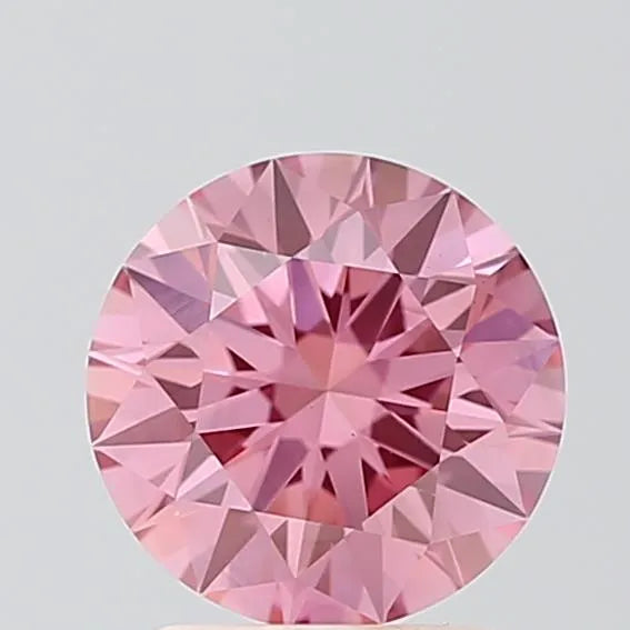 1.62ct Round Lab Grown Diamond (Colour Fancy Vivid Pink, Clarity VS1, Cut ID, IGI Certified)
