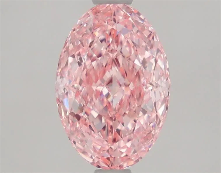 1.63ct Oval Lab Grown Diamond (Colour Fancy Vivid Pink, Clarity VVS2, IGI Certified)