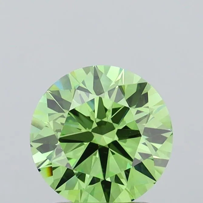 1.63ct Round Lab Grown Diamond (Colour Fancy Vivid Green, Clarity VS1, Cut EX, IGI Certified)