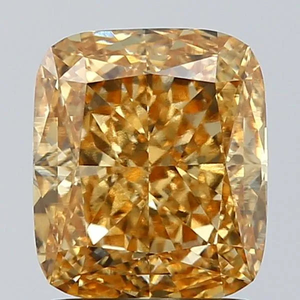 1.64ct Cushion modified Lab Grown Diamond (Colour Fancy Vivid Yellow, Clarity VVS2, IGI Certified)