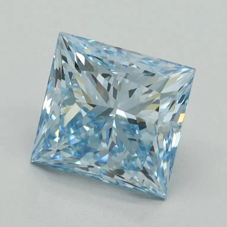 1.64ct Princess Lab Grown Diamond (Colour Fancy Intense Blue, Clarity VVS2, IGI Certified)