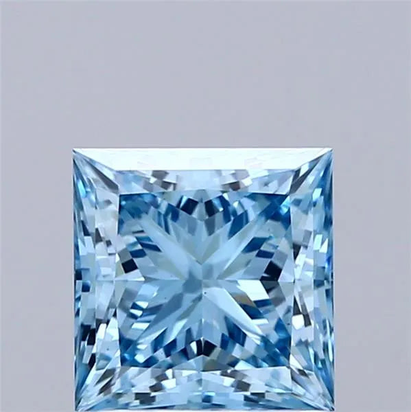 1.64ct Princess Lab Grown Diamond (Colour Fancy Vivid Blue, Clarity VS1, IGI Certified)