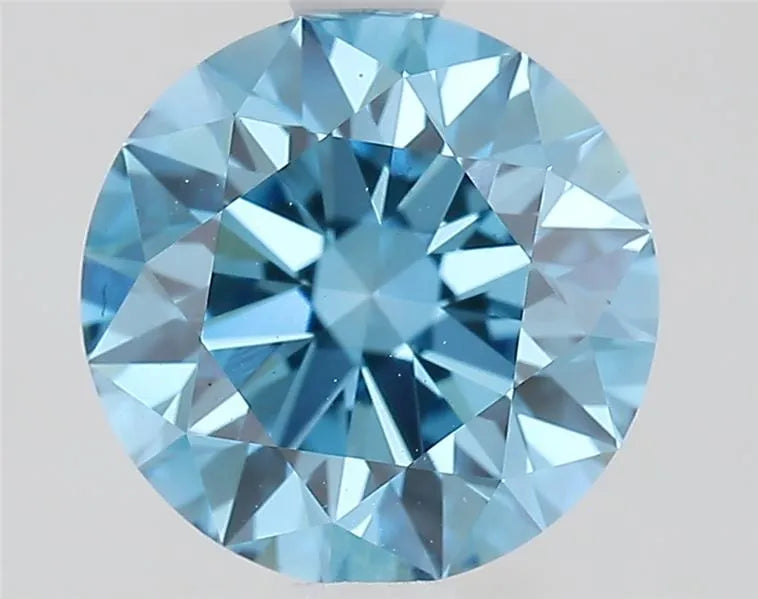 1.64ct Round Lab Grown Diamond (Colour Fancy Vivid Blue, Clarity VS1, Cut ID, IGI Certified)