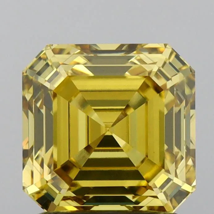 1.66ct Asscher Lab Grown Diamond (Colour Fancy Intense Yellow, Clarity VVS2, IGI Certified)