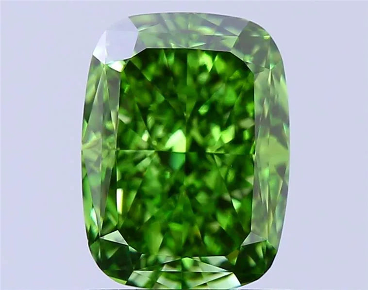 1.66ct Cushion modified Lab Grown Diamond (Colour Fancy Vivid Green, Clarity VS1, IGI Certified)