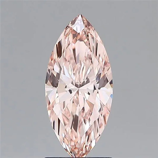 1.66ct Marquise Lab Grown Diamond (Colour Fancy Light Pink Brown, Clarity VVS1, IGI Certified)