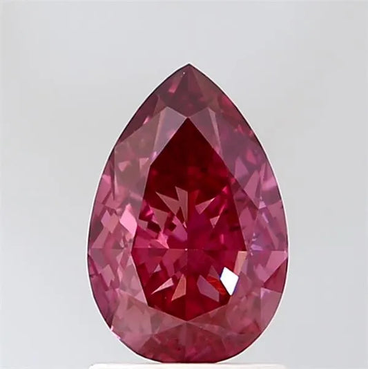 1.66ct Pear Lab Grown Diamond (Colour Fancy Vivid Pink, Clarity VS2, IGI Certified)