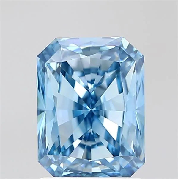 1.66ct Radiant Lab Grown Diamond (Colour Fancy Vivid Blue, Clarity VVS2, IGI Certified)