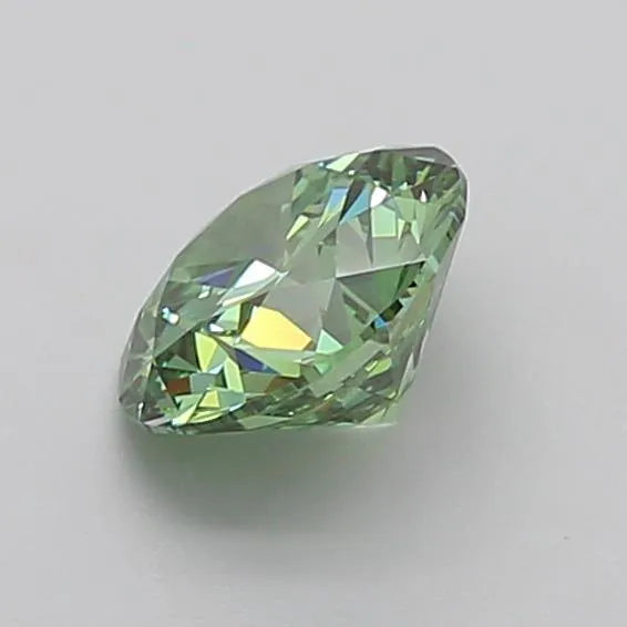 1.66ct Round Lab Grown Diamond (Colour Fancy Vivid Green, Clarity VVS2, Cut ID, IGI Certified)