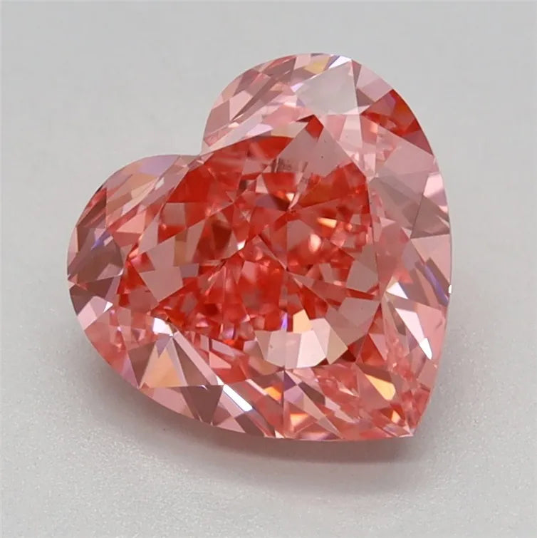 1.67ct Heart Lab Grown Diamond (Colour Fancy Vivid Pink, Clarity VVS2, IGI Certified)