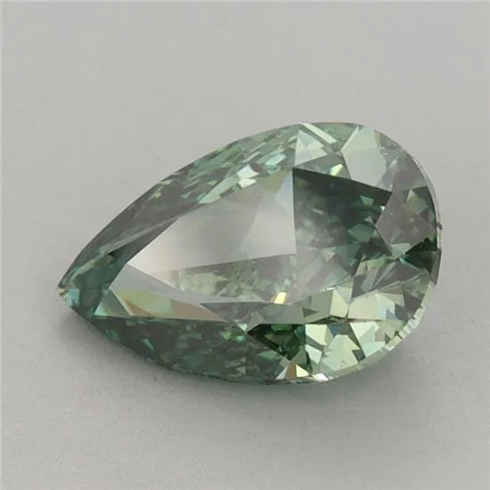 1.67ct Pear Lab Grown Diamond (Colour Fancy Vivid Green, Clarity VVS2, IGI Certified)