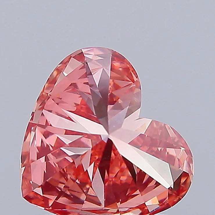 1.68ct Heart Lab Grown Diamond (Colour Fancy Vivid Brownish Pink, Clarity VVS2, IGI Certified)