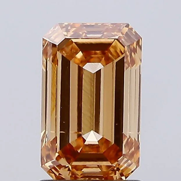 1.69ct Emerald Lab Grown Diamond (Colour Fancy Light Brown, Clarity VS2, IGI Certified)