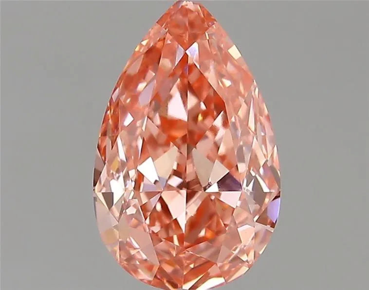 1.69ct Pear Lab Grown Diamond (Colour Fancy Vivid Pink, Clarity VVS2, IGI Certified)