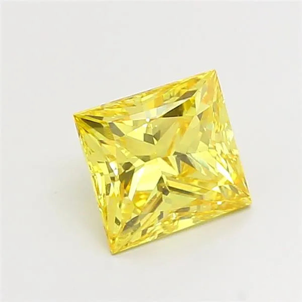1.69ct Princess Lab Grown Diamond (Colour Fancy Vivid Yellow, Clarity SI1, IGI Certified)