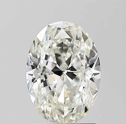 1.70ct Oval Natural Diamond (Colour H, Clarity SI2, Cut VG, IGI Certified)