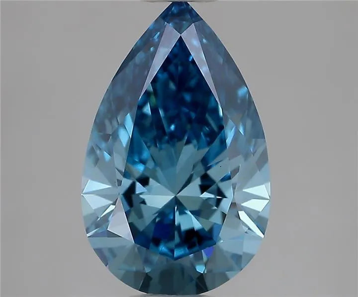 1.70ct Pear Lab Grown Diamond (Colour Fancy Vivid Blue, Clarity VS1, IGI Certified)