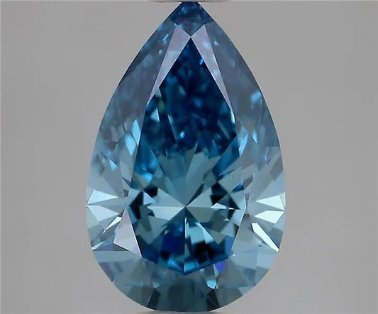 1.70ct Pear Lab Grown Diamond (Colour Fancy Vivid Blue, Clarity VS1, IGI Certified)