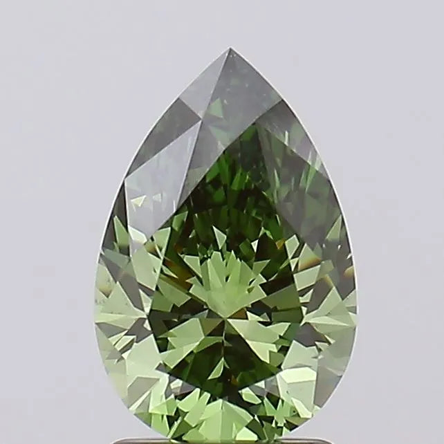 1.70ct Pear Lab Grown Diamond (Colour Fancy Vivid Green, Clarity VS1, IGI Certified)