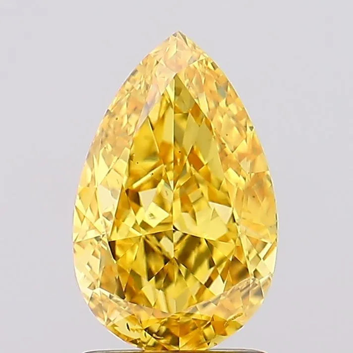 1.70ct Pear Lab Grown Diamond (Colour Fancy Vivid Yellow, Clarity VS2, IGI Certified)
