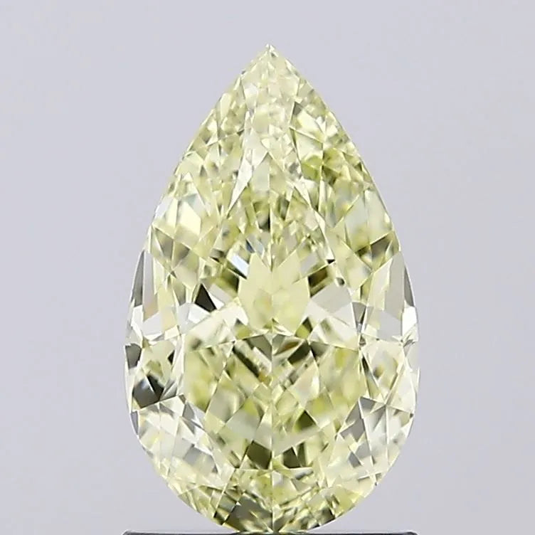 1.70ct Pear Natural Diamond (Colour Fancy Yellow, Clarity VVS2, GIA Certified)